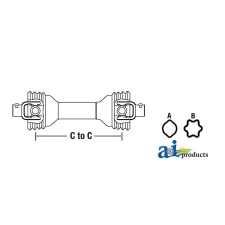 A & I Products Driveline; W/ 1 3/8" 21 Spline QD Yokes 62" x6" x6" A-W240012100202-A